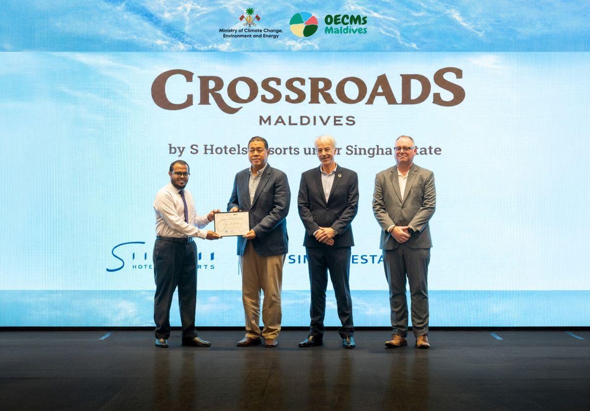 CROSSROADS Maldives Achieves Official OECM Status, Advancing Singha Estate and S Hotels & Resorts’ Commitment to Marine Conservation